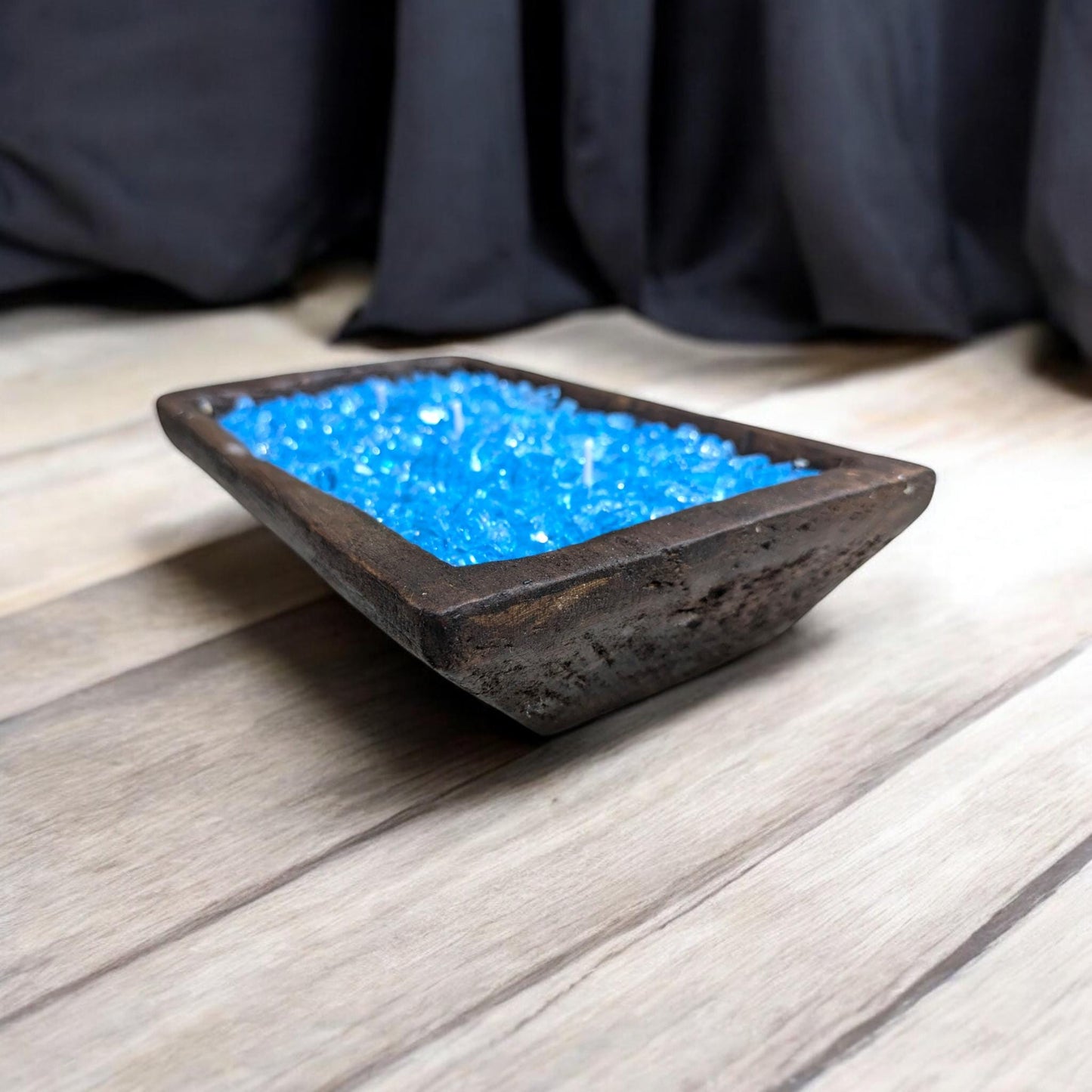 Aura FIREGLASS BOHO Medium Dough Bowl Candle – 20 oz Natural Soy Wax | Reusable Table Decor | Earthy Boho Home Accent | Gift-Ready Candle