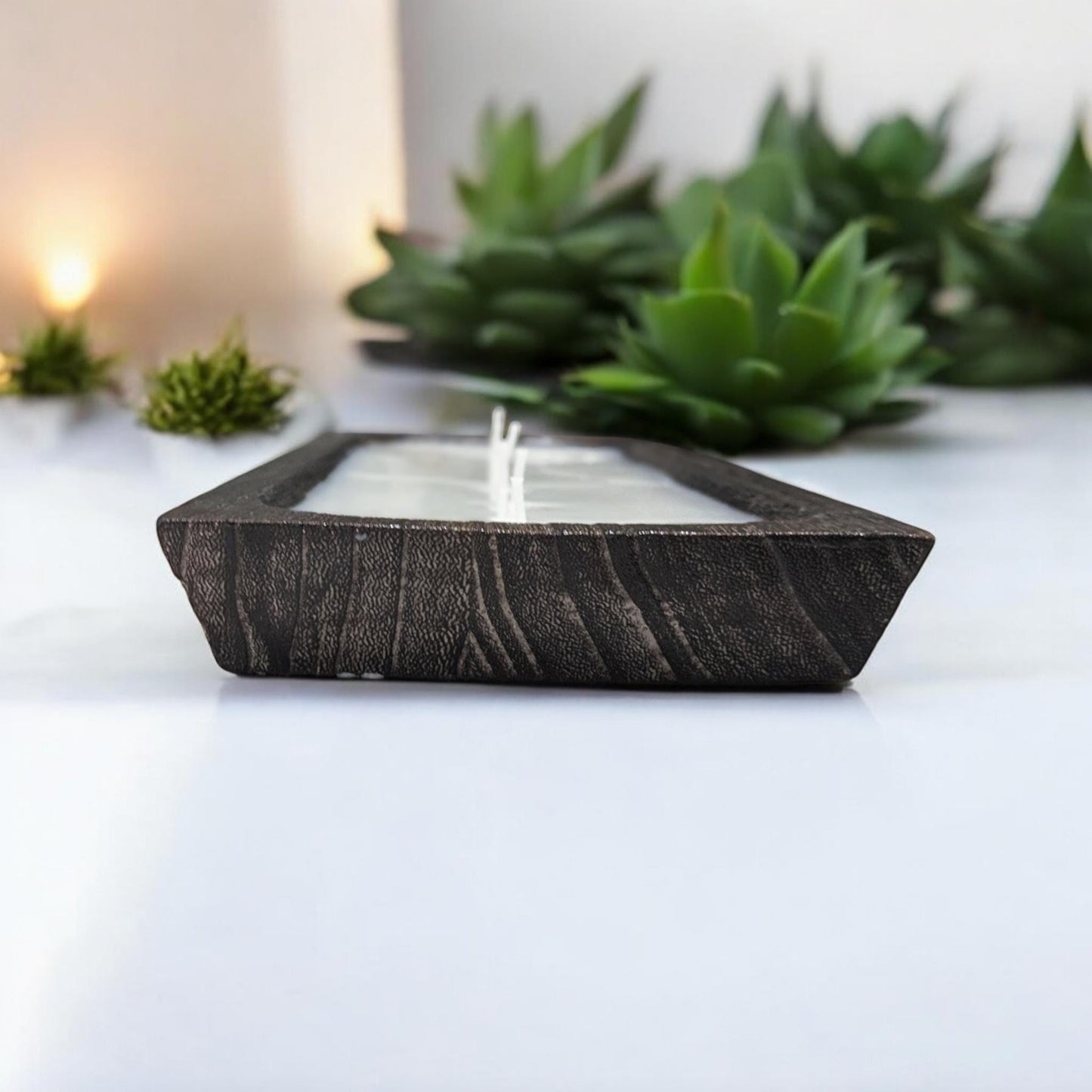 Aura Medium BOHO Dough Bowl Candle | Natural Soy Wax | Reusable Bowl | Handmade Table Decor | Perfect Gift