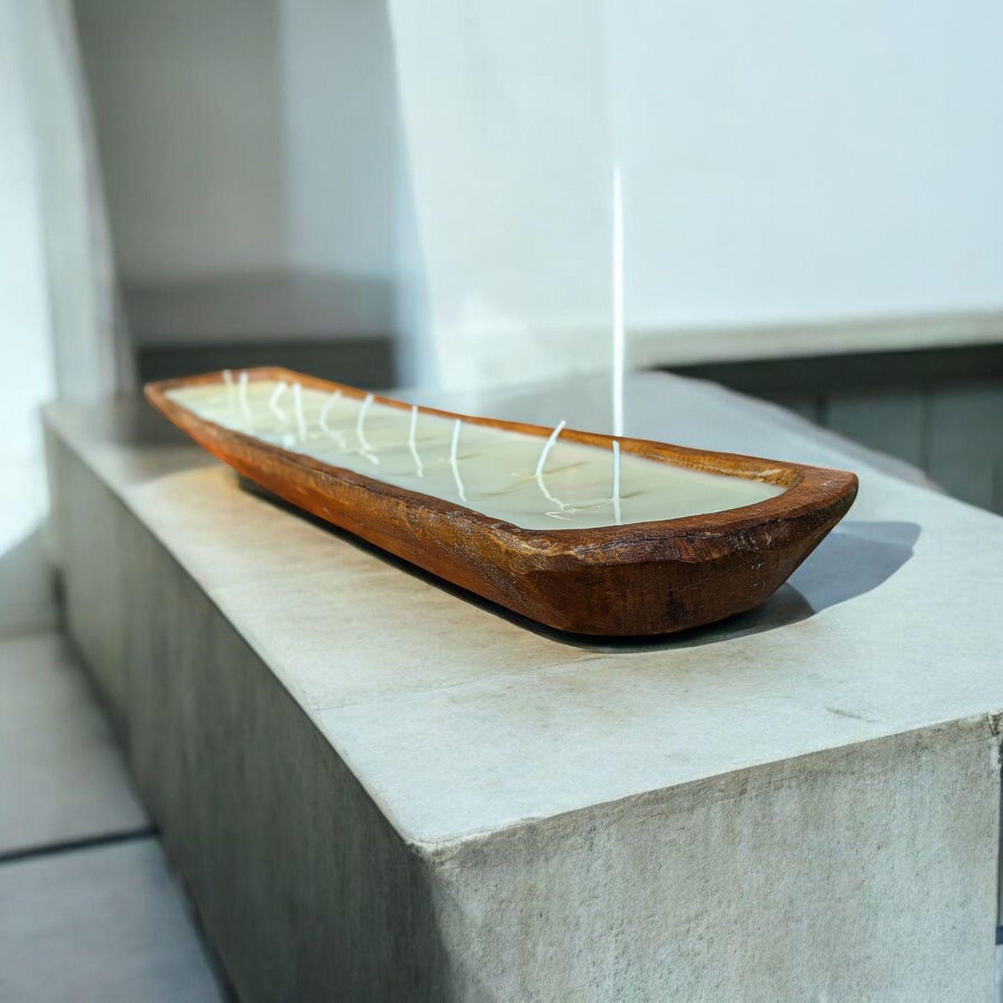 Aura 50 Oz 16 wick Dough Bowl Candle XXLarge Natural Soy Wax table decor Reusable