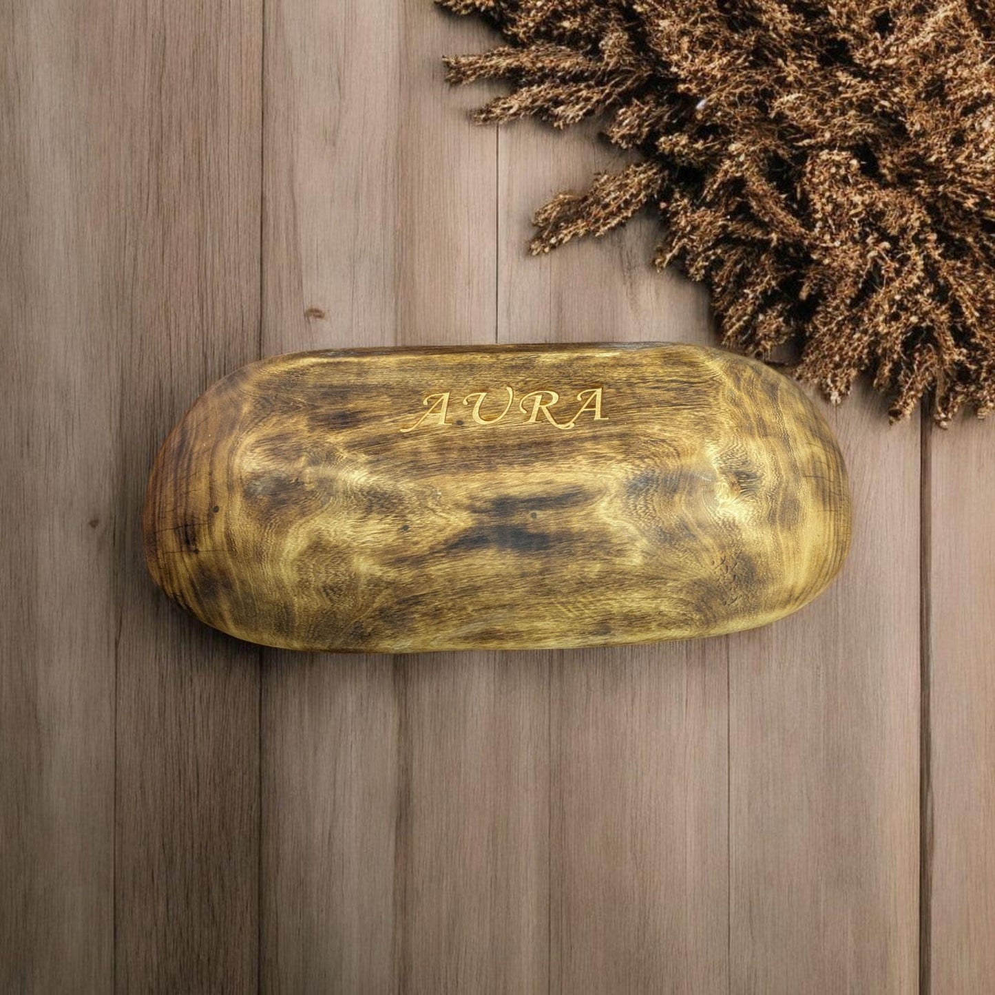 Aura Large Basin Handcrafted Dough Bowl | Rustic Table Decor | Centerpiece for Holidays & Special Occasions