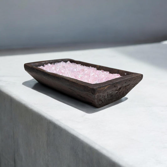 Aura FIREGLASS BOHO Dough Bowl Candle –Natural Soy Wax | Medium Rustic Bowl | Reusable Table Decor | Handmade Gift for Her | Boho Accent