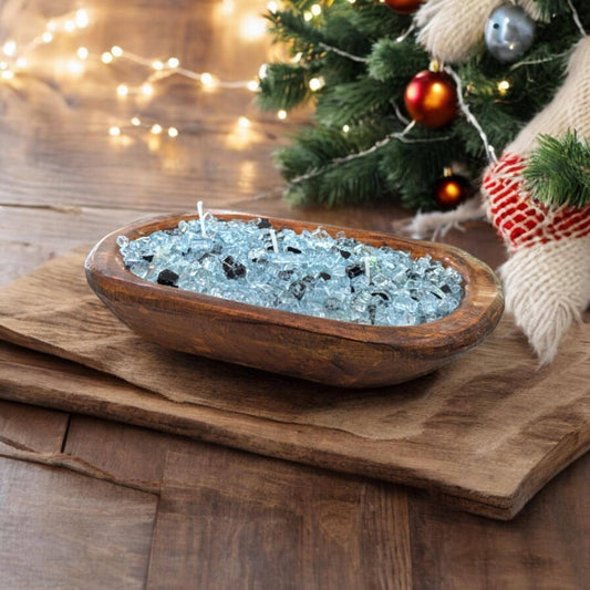 24 Oz FIREGLASS Medium Dough Bowl Candle Table Decor