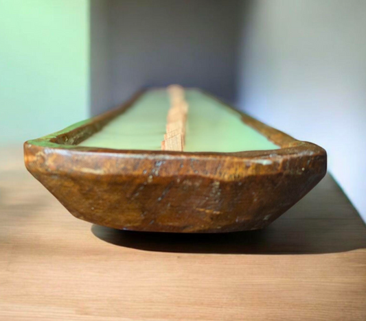 Aura XXL Dough Bowl Candle – Natural Soy Wax | Reusable Mahogany Bowl | Statement Table Decor | Handcrafted Gift or Centerpiece